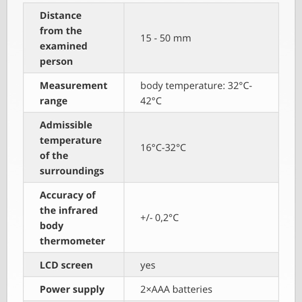 Infrared Body Thermometer Commercial Grade - Picture 5 of 7